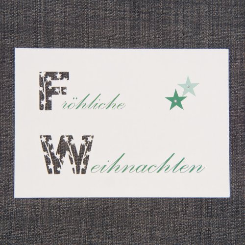 Fröhliche Weihnachten ausgeschnitten