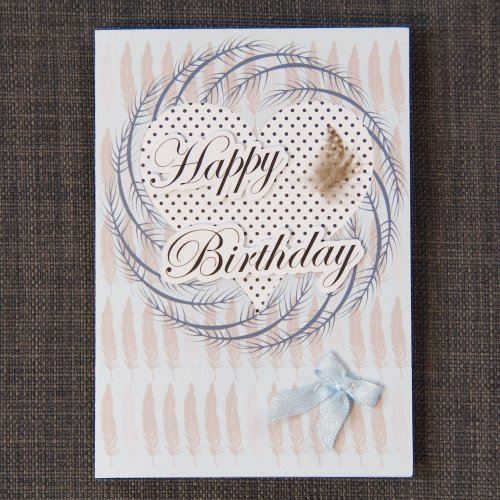 Happy Birthday Herz und Feder