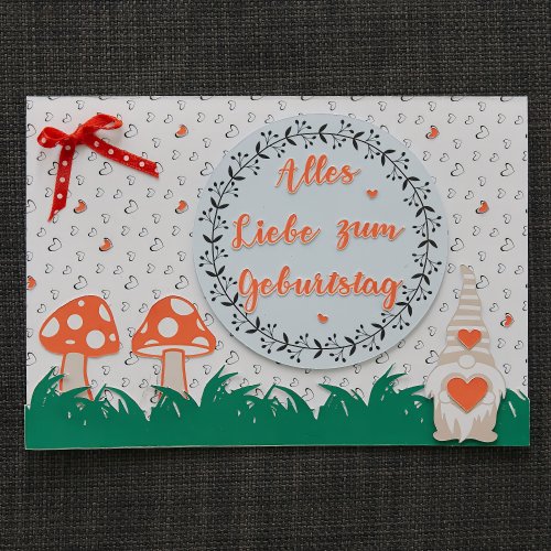 Alles Liebe zum Geburtstag Pilze und Wichtel